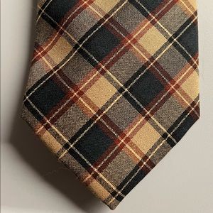 PENDLETON plaid oregon wool mill famous  fall tone plaid neck tie classic rustic